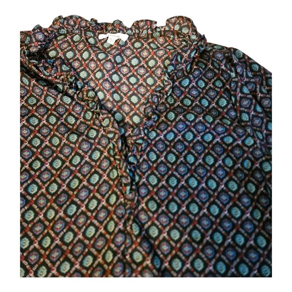Pleione Small Floral Long Sleeve Button Up Shirt - Picture 3 of 8